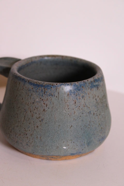 Signed Blue-Green Studio Pottery Mug