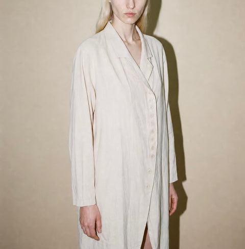Zanzea Cream Asymmetric Button Blouse — product detail