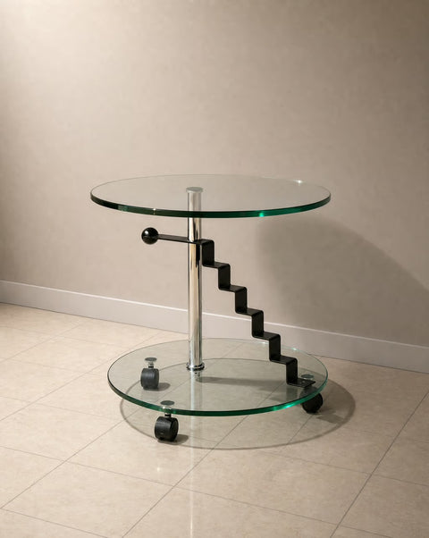 Glass Modern Staircase Side Table