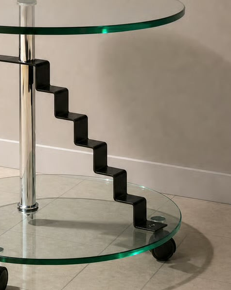 Glass Modern Staircase Side Table
