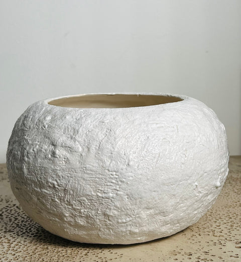 White Textured Studio Bowl