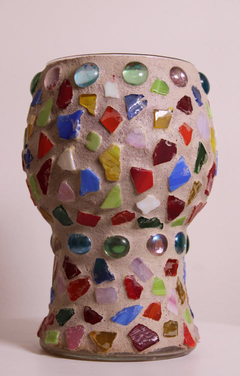 Handmade Mosaic Art Glass Vase