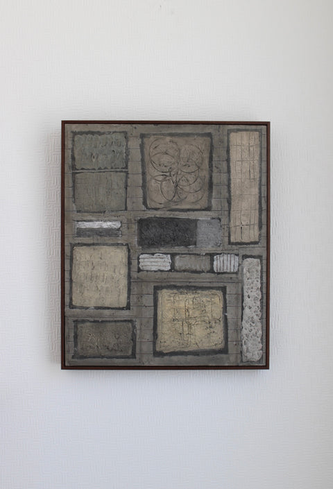 Angela Dickerson Gray Structure Study Original Framed Artwork