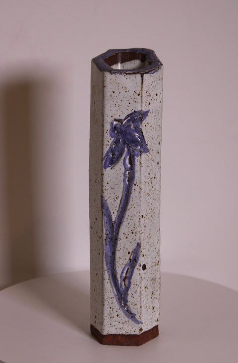 Botanical Iris Hexagonal Studio Bud Vase