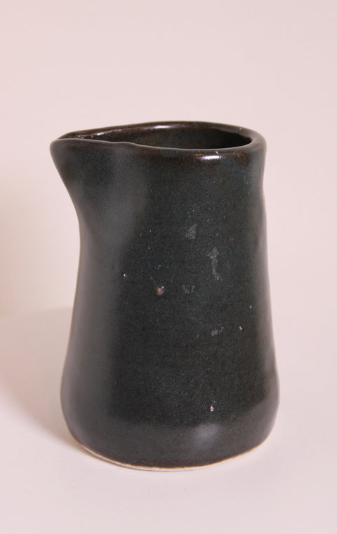Black Modernist Studio Pottery Pitcher Vase