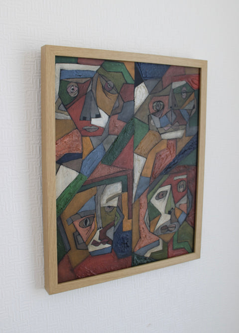Angela Dickerson Color Block Quartet Original Framed Artwork