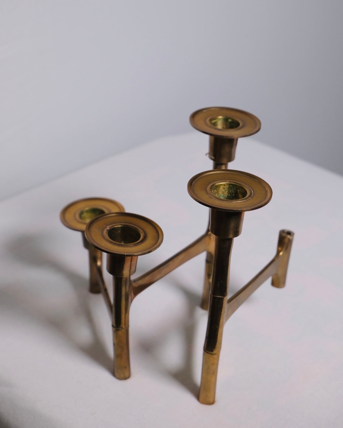 MCM Articulating Brass Candleholder