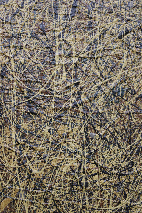 Large Earth-Tone Abstract Mixed Media Painting