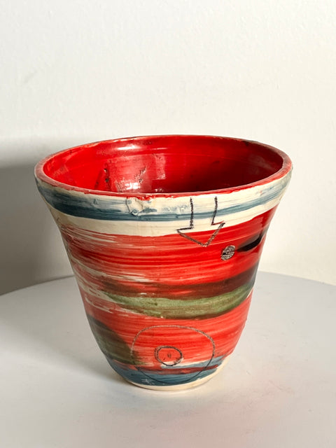 Red Abstract Small Bowl
