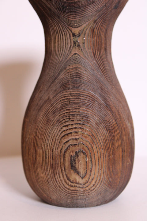Carved Wood Vase
