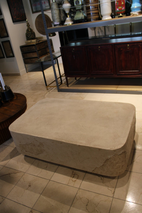 Monumental Plaster Block Coffee Table