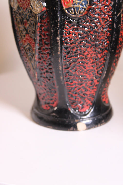 Vintage Japanese Tokanabe Textured Art Pottery Vase