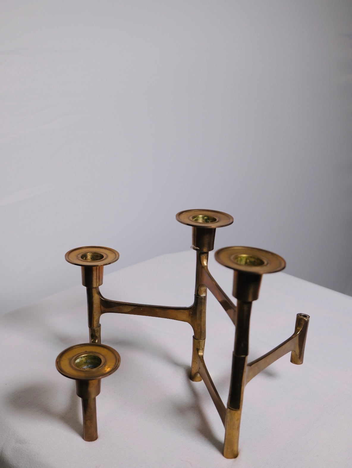 MCM Articulating Brass Candleholder