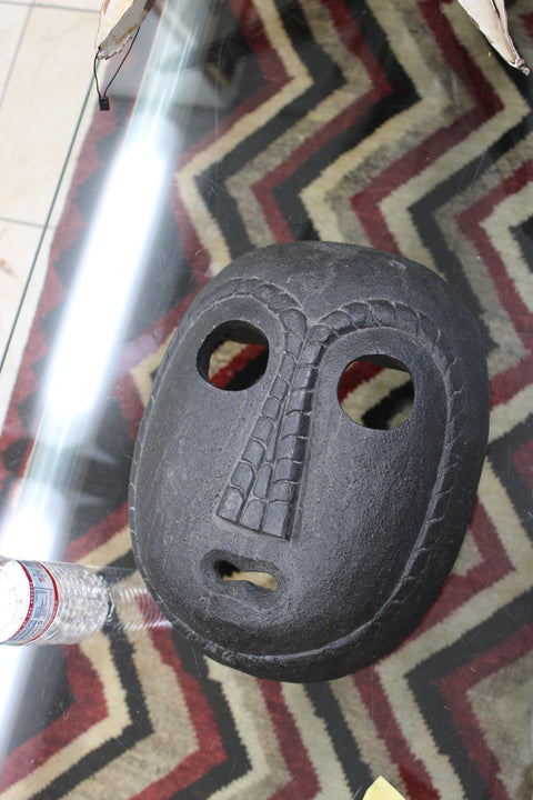 Vintage Spiral Carved African Mask