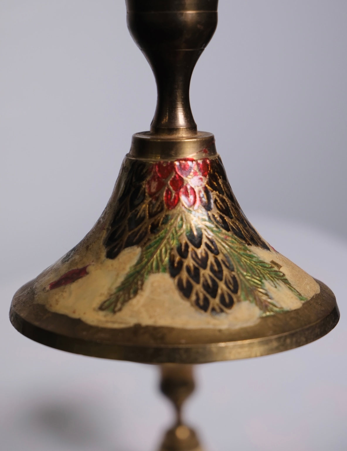 Vintage Christmas Brass Candle Holders