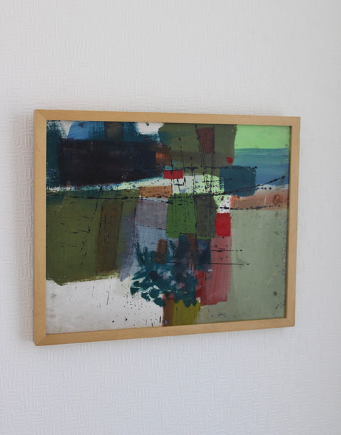 Jae Charmichael Green Field Crossing Original Framed Artwork