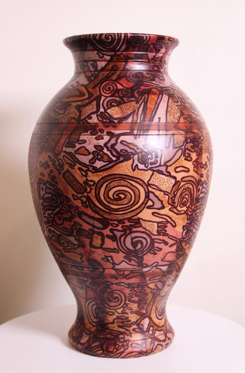 Large Graphic Art Vase