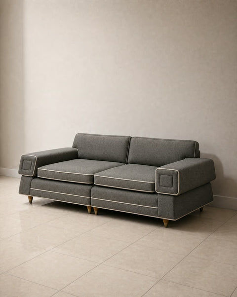 Vintage Grey Modular Couch
