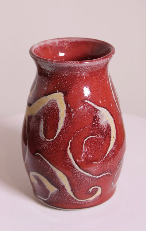 Signed Red Studio Pottery Vase