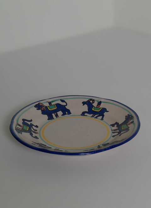 Vintage Solimene Vietri Carousel Lion Plate