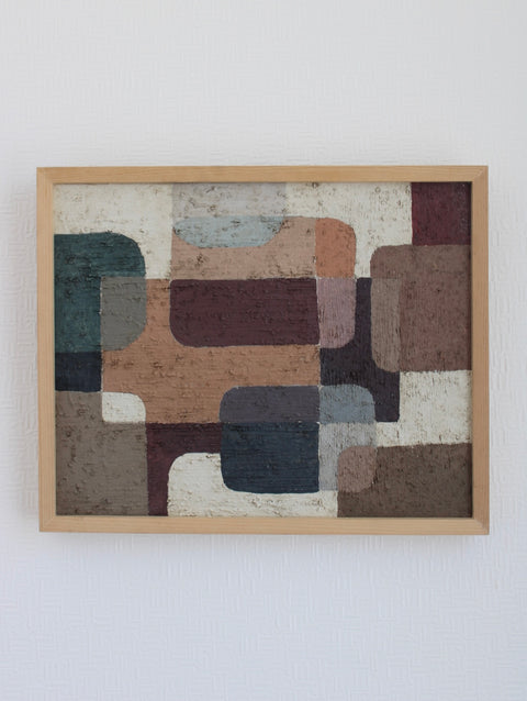 Angela Dickerson Soft Blocks Original Framed Artwork