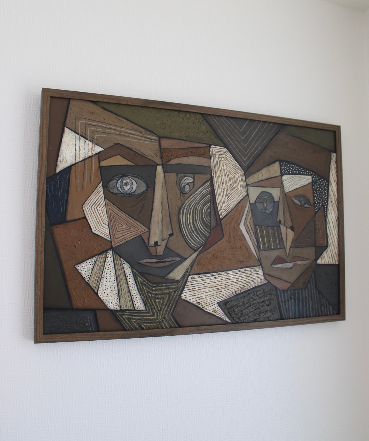 Angela Dickerson Brown Pair Original Framed Artwork