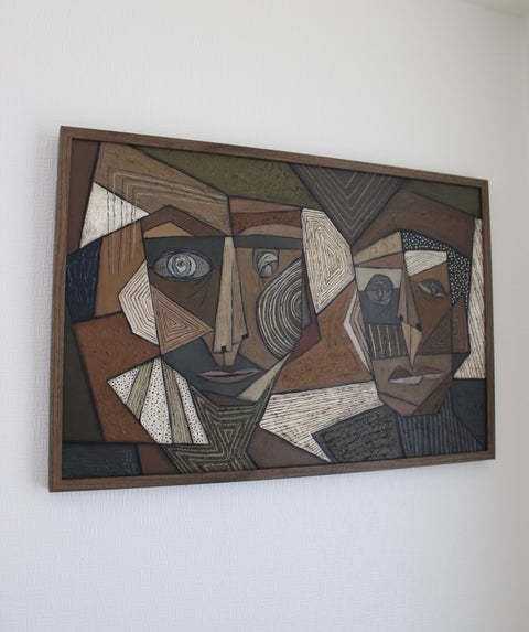 Angela Dickerson Brown Pair Original Framed Artwork