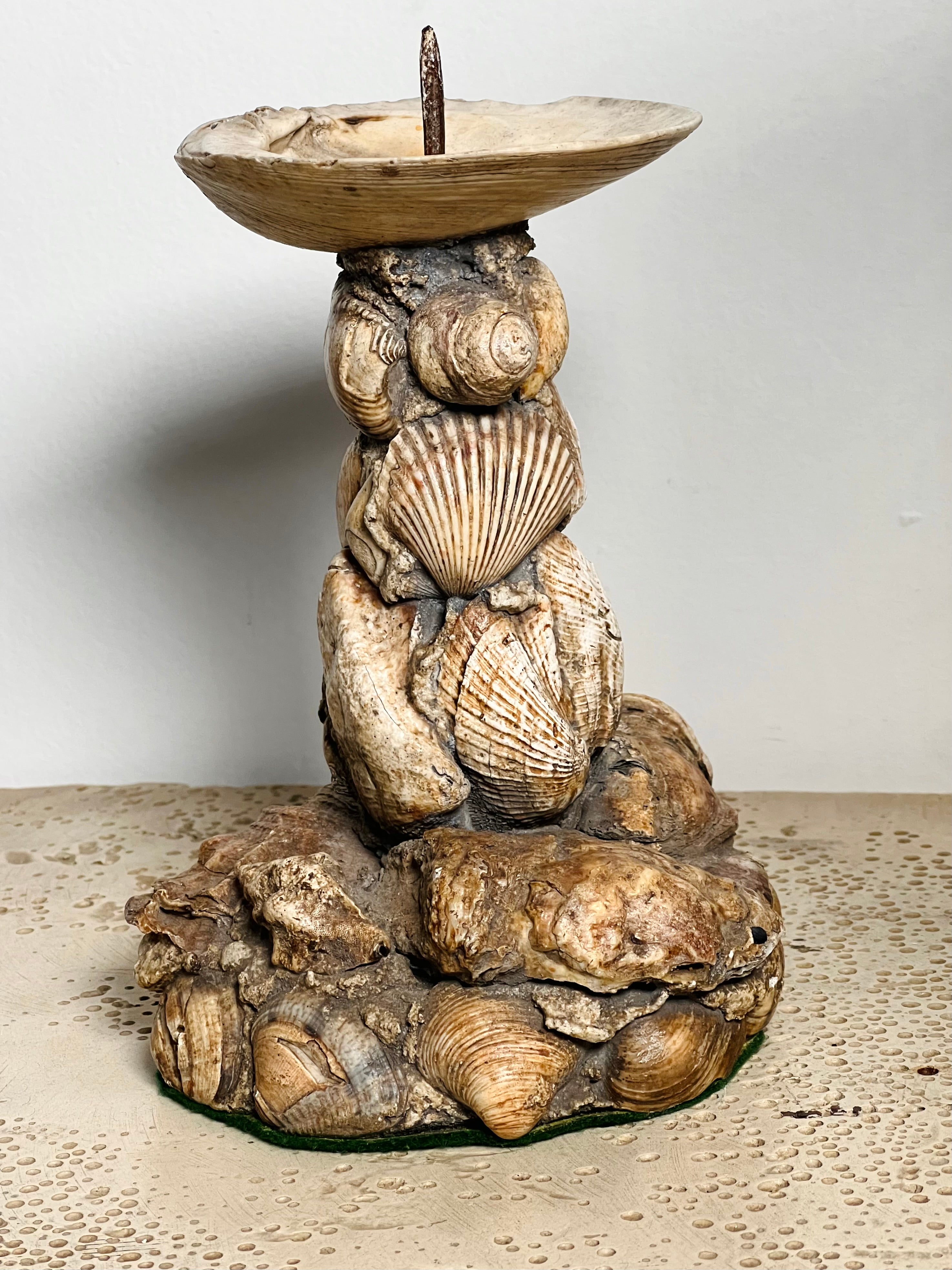 Shell Encrusted Candlesticks (Vintage)