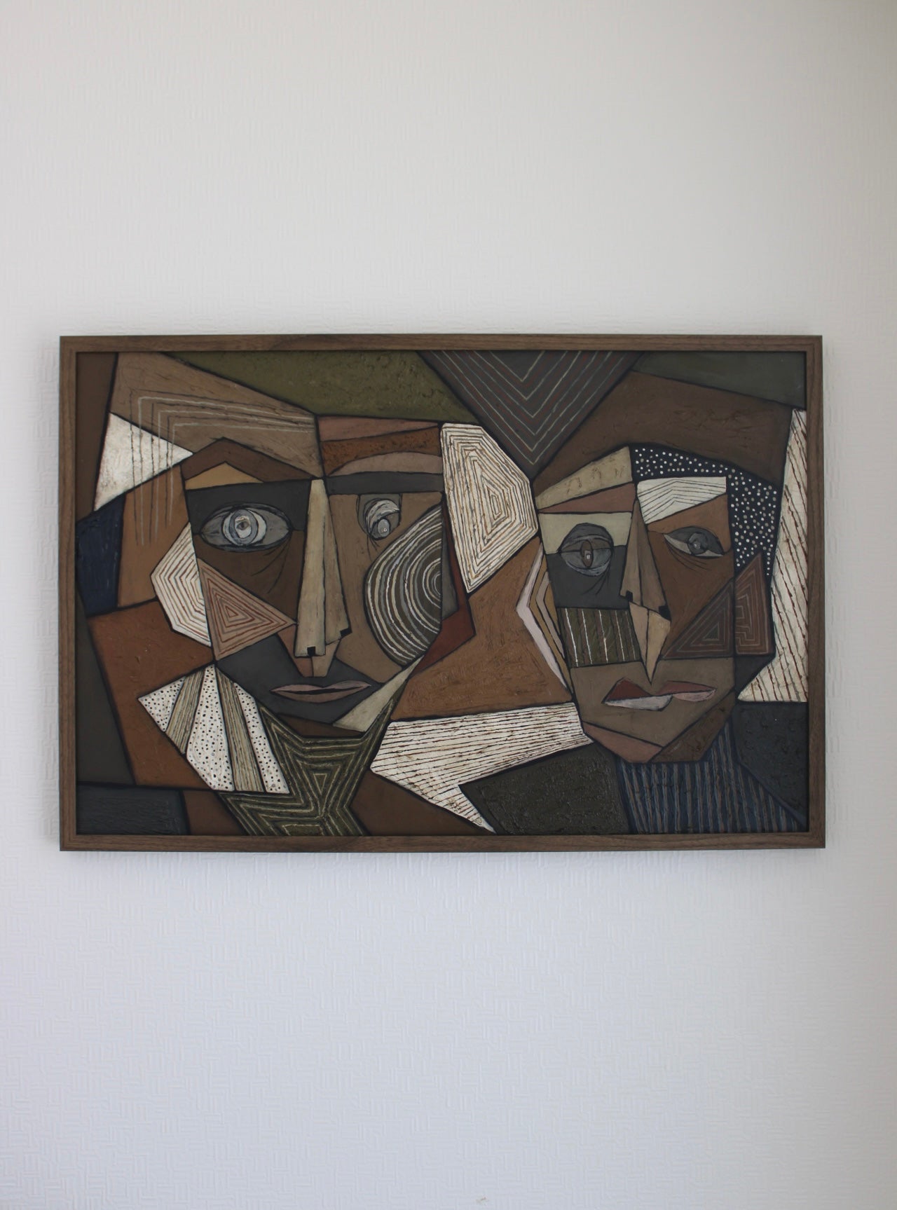 Angela Dickerson Brown Pair Original Framed Artwork