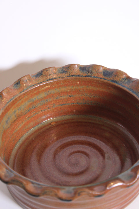 Rustic Fluted Terracotta Stoneware Planter
