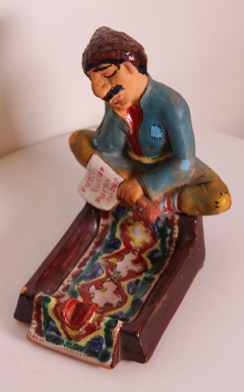 Lounging Scholar Ceramic Ashtray Dish