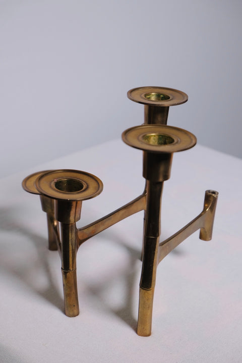 MCM Articulating Brass Candleholder