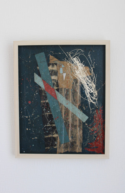 Angela Dickerson Red Static Original Framed Artwork
