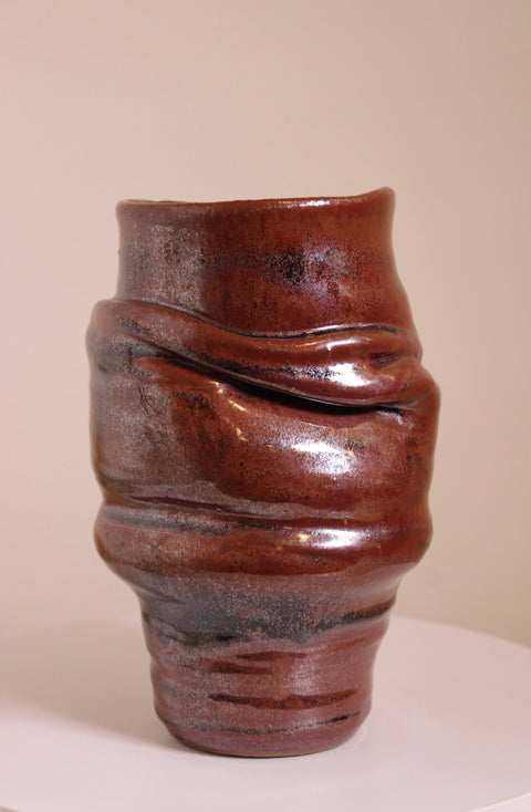 Brutalist Studio Pottery Sculptural Vessel