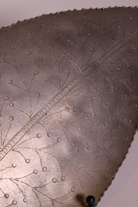 Large Brutalist Brass Leaf Tray
