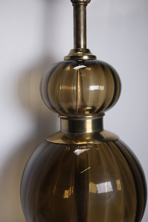 1960s Smoked Glass Table Lamp (Vintage)