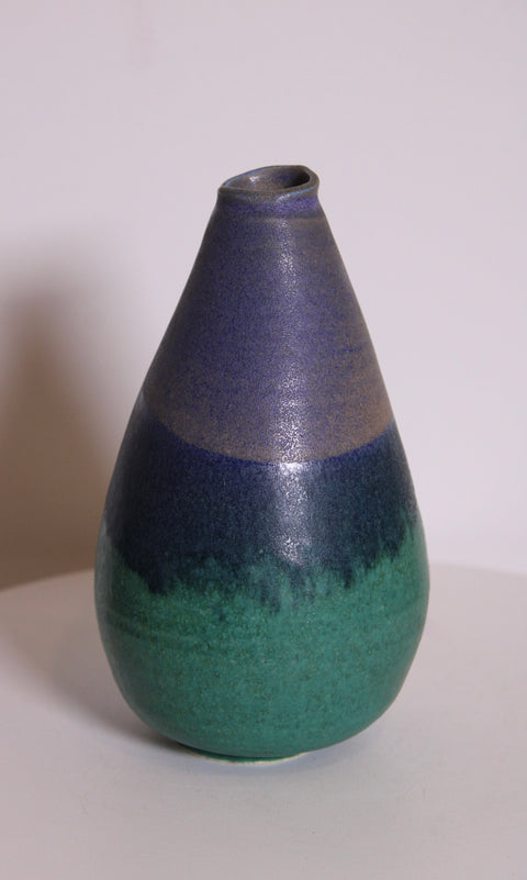 Teal Studio Pottery Bud Vase | Hand-Thrown Ceramic