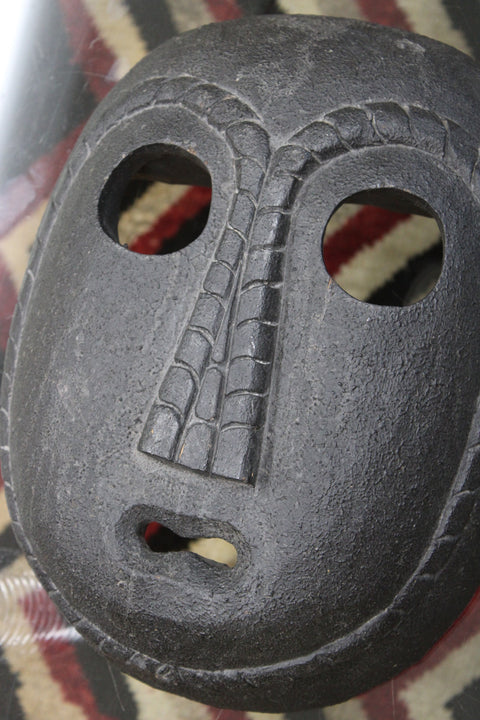 Vintage Spiral Carved African Mask