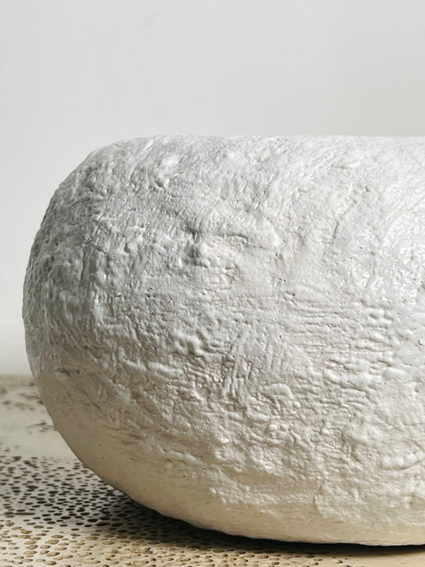 White Textured Studio Bowl