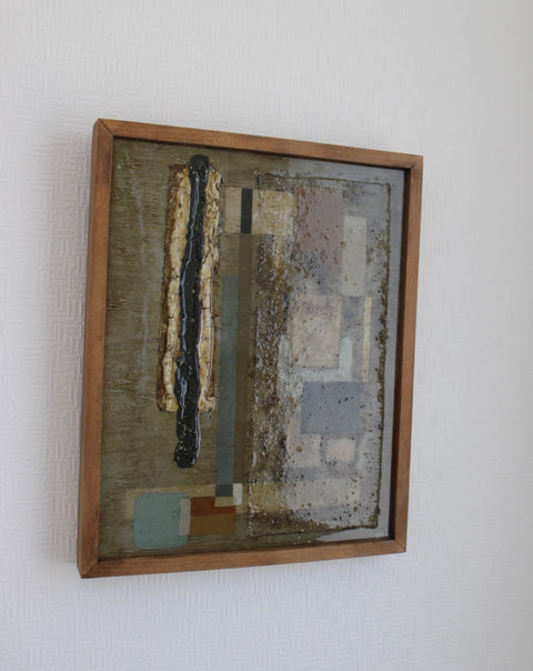 Angela Dickerson Earth Block Relic Original Framed Artwork