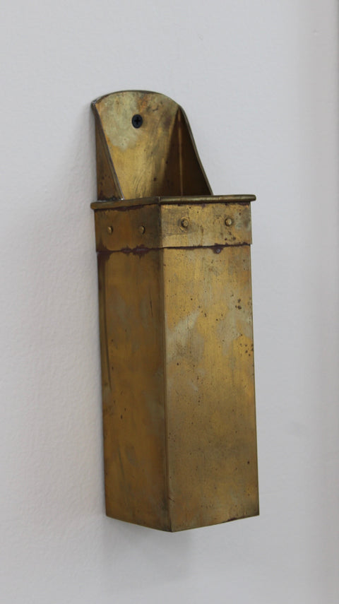 Vintage Brass Wall Pocket Planter