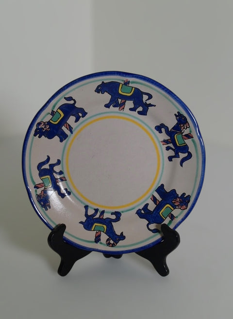 Vintage Solimene Vietri Carousel Lion Plate