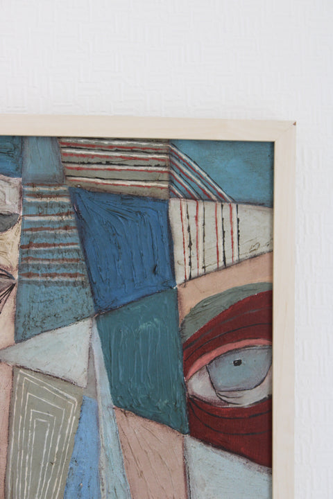 Angela Dickerson Side Eye in Blue Original Framed Artwork