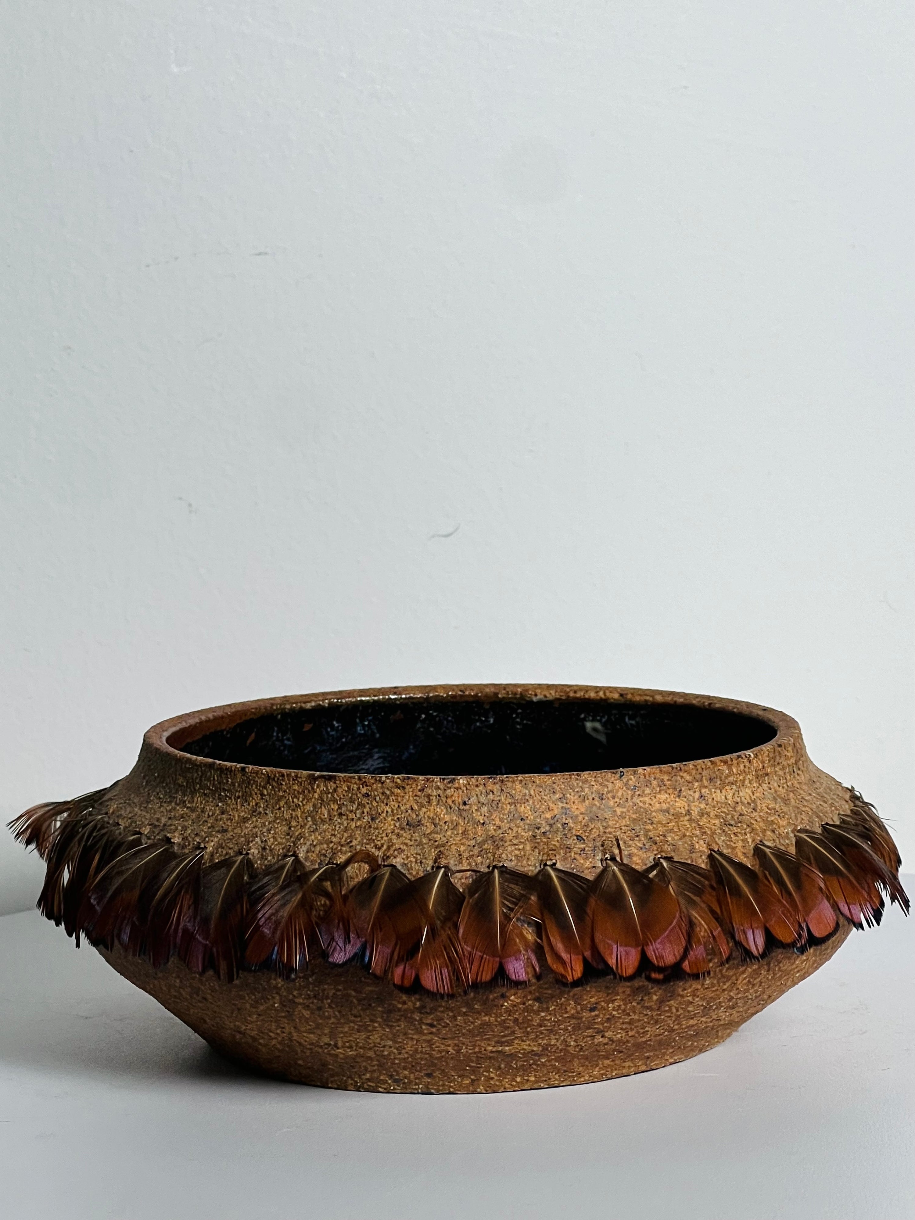 Signed Feathered Studio Bowl (vintage)