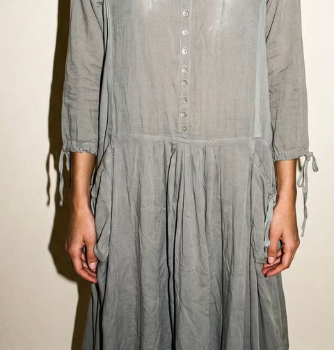 Mono Reno Gray Button-Front Tunic Dress