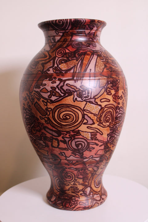 Large Graphic Art Vase