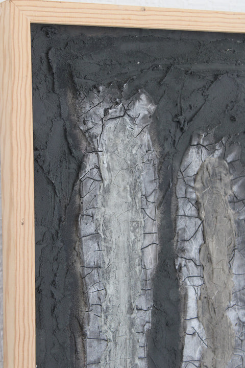 Angela Dickerson Black Column Study Original Framed Artwork
