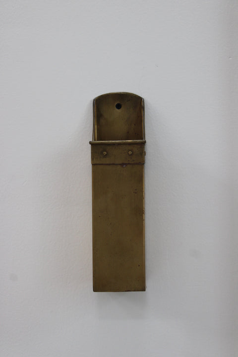 Vintage Brass Wall Pocket Planter