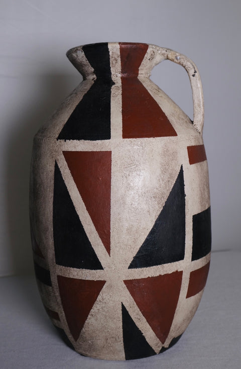 Vintage Rust Abstract Studio Pot Planter Vessel