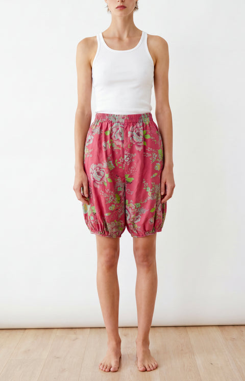 Vintage Pink Floral Bloomer Shorts